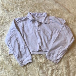 Brandy Melville John Galt Cropped Collared Sweater